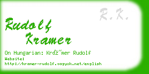 rudolf kramer business card